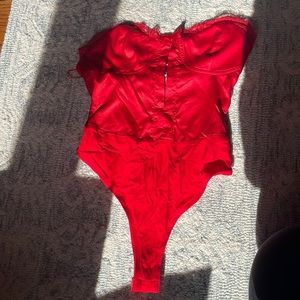 Superdown red corset body suit - never worn was too small